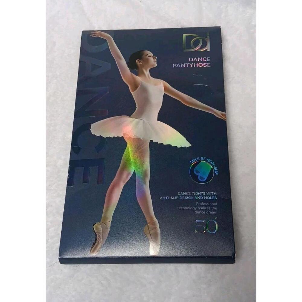 NWT! Dainas Dance Pantyhose Girl Youth Size S/M Suntan Color 28-40lbs None Slip
